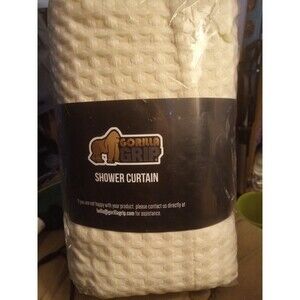 Gorilla Grip Waffle Shower Curtain, Thick Weighted Fabric, Wrinkle and Rust...